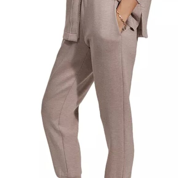 Varley jogger pants DoubleSoft The Slim Cuff 25" Taupe brn Marl beige Sz medium - Picture 7 of 7